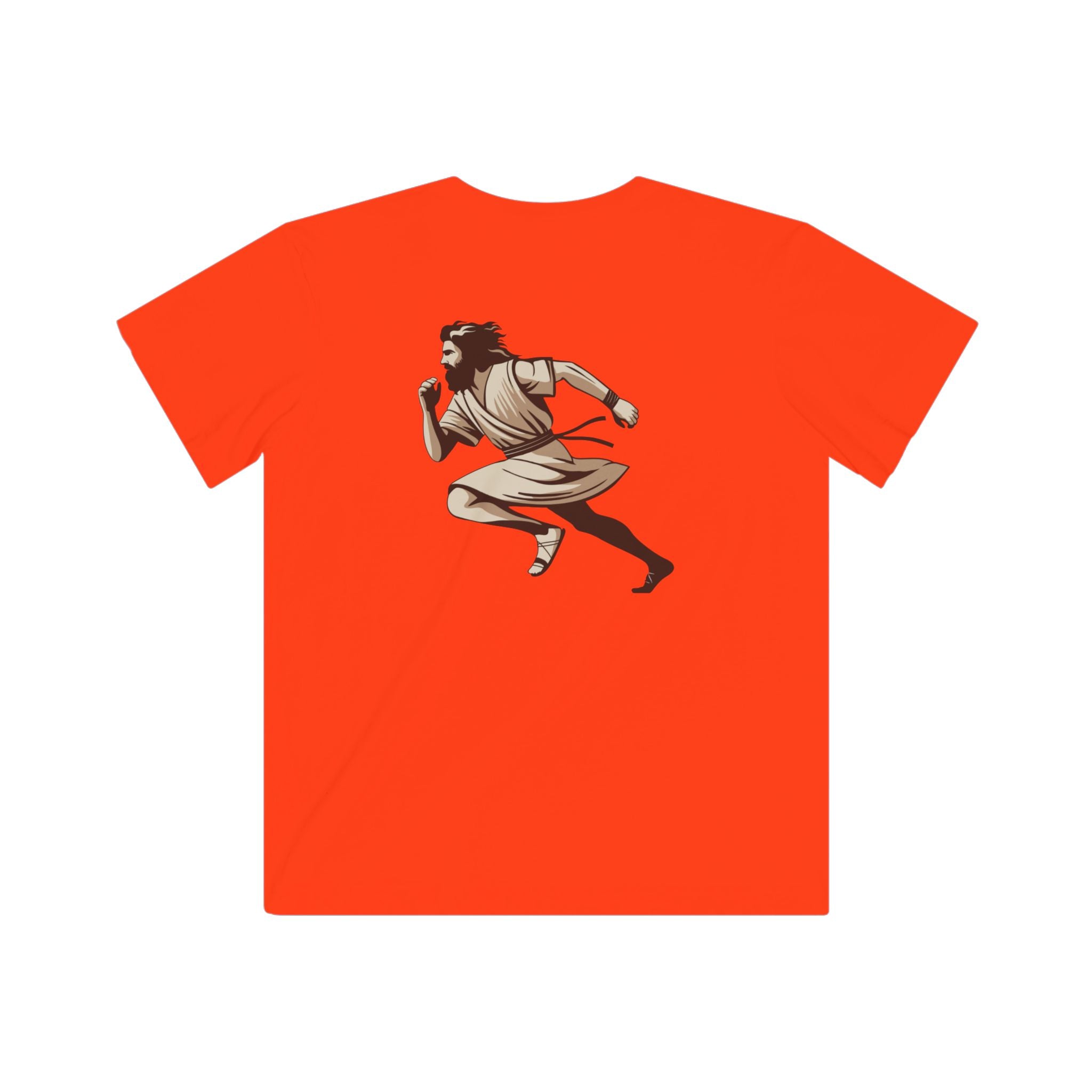 Kids "Endurance/Elijah" Running Tee - Vibrant Orange Athletic T-Shirt for Active Kids