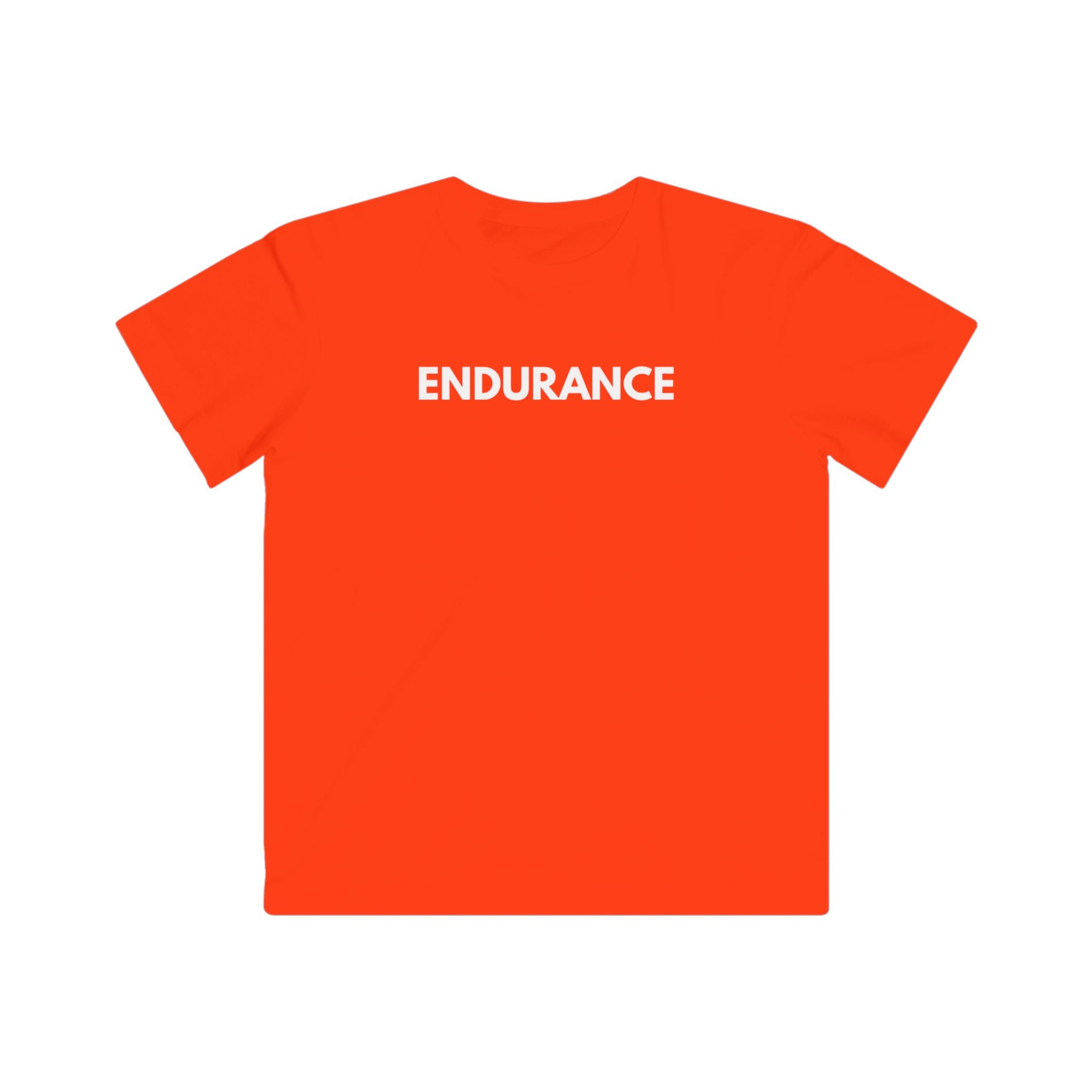 Kids "Endurance/Elijah" Running Tee - Vibrant Orange Athletic T-Shirt for Active Kids