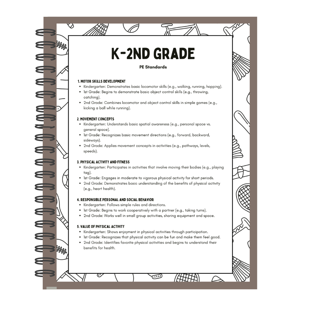 PE Standards for K-2nd Grade